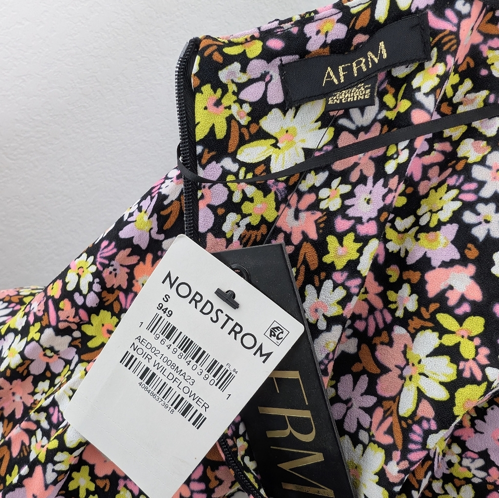 💘 NWT AFRM Modesto Floral Print Dress - Picture 7 of 9